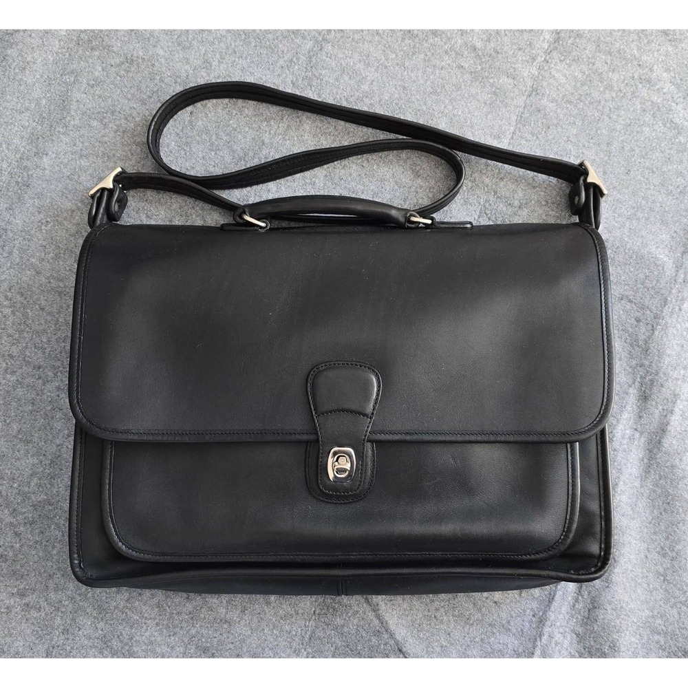 Vintage Coach Metropolitan Brief 5180 black w/ nickel '01 EUC Devil Loves Prada